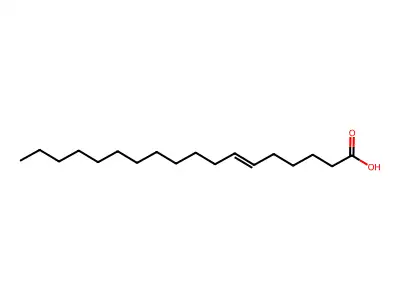 trans-6-Octadecenoic acid structure