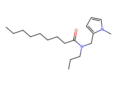 N-[(1-methylpyrrol-2-yl)methyl]-N-propyl-nonanamide structure
