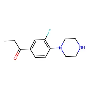 1-[3-Fluoro-4-(1-piperazinyl)phenyl]-1-propanone structure
