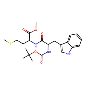 Methyl N-(tert-butoxycarbonyl)tryptophylmethioninate structure