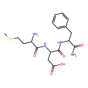 Methionyl-aspartyl-phenylalaninamide structure