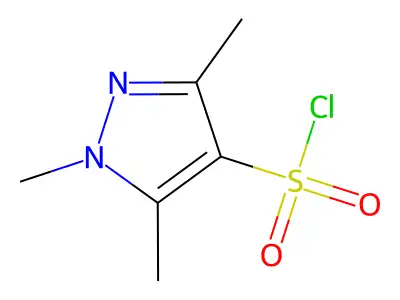 1,3,5-trimethyl-1H-pyrazole-4-sulfonyl chloride structure