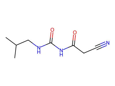 N-Cyanoacetyl-N'-isobutylurea structure