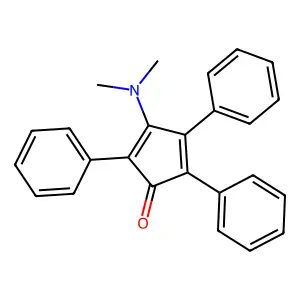 3-(Dimethylamino)-2,4,5-triphenylcyclopenta-2,4-dien-1-one structure