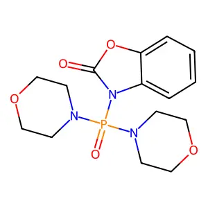 3-(Di(4-morpholinyl)phosphoryl)-1,3-benzoxazol-2(3H)-one structure