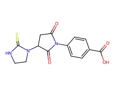 4-[2,5-dioxo-3-(2-sulfanylideneimidazolidin-1-yl)pyrrolidin-1-yl]benzoic Acid structure