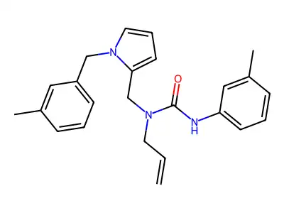 N'-(3-Methylphenyl)-N-({1-[(3-methylphenyl)methyl]-1H-pyrrol-2-yl}methyl)-N-prop-2-en-1-ylurea structure