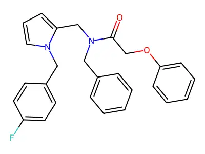 N-benzyl-N-[[1-[(4-fluorophenyl)methyl]pyrrol-2-yl]methyl]-2-phenoxyacetamide structure