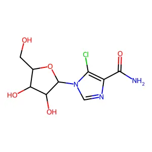 5-Chloro-1-[3,4-dihydroxy-5-(hydroxymethyl)oxolan-2-yl]imidazole-4-carboxamide structure