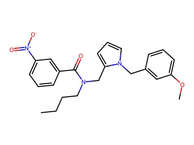 N-Butyl-N-({1-[(3-methoxyphenyl)methyl]-1H-pyrrol-2-yl}methyl)-3-nitrobenzamide structure