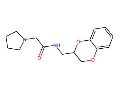 N-[(2,3-Dihydro-1,4-benzodioxin-2-yl)methyl]-2-(pyrrolidin-1-yl)acetamide structure