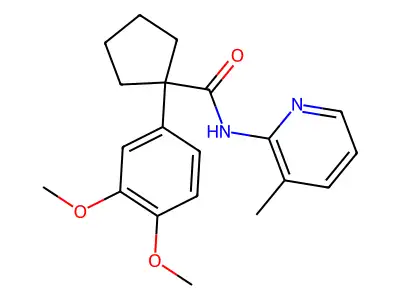 1-(3,4-dimethoxyphenyl)-N-(3-methylpyridin-2-yl)cyclopentane-1-carboxamide structure