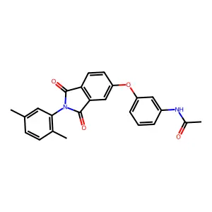 N-(3-{[2-(2,5-dimethylphenyl)-1,3-dioxo-2,3-dihydro-1H-isoindol-5-yl]oxy}phenyl)acetamide structure