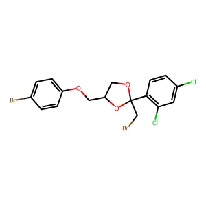 2-(Bromomethyl)-4-[(4-bromophenoxy)methyl]-2-(2,4-dichlorophenyl)-1,3-dioxolane structure