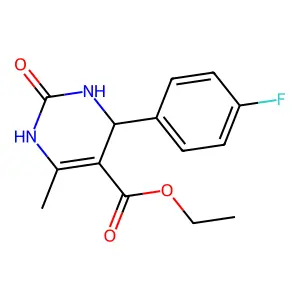 ethyl 4-(4-fluorophenyl)-6-methyl-2-oxo-1,2,3,4-tetrahydropyrimidine-5-carboxylate structure