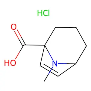8-Methyl-8-azabicyclo[3.2.1]oct-6-ene-1-carboxylic acid;hydrochloride structure