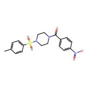 [4-(4-Methylbenzene-1-sulfonyl)piperazin-1-yl](4-nitrophenyl)methanone structure