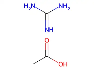 Guanidine, acetate (1:1) structure