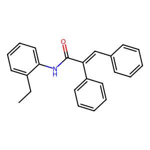N-(2-ethylphenyl)-2,3-diphenylacrylamide structure