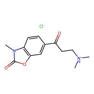 2-Benzoxazolinone, 6-(3-(dimethylamino)propionyl)-3-methyl-, hydrochloride structure