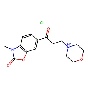 2-Benzoxazolinone, 3-methyl-6-(3-morpholinopropionyl)-, hydrochloride structure
