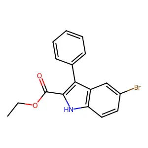ethyl 5-bromo-3-phenyl-1H-indole-2-carboxylate structure