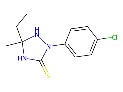2-(4-Chlorophenyl)-5-ethyl-5-methyl-2,5-dihydro-1H-1,2,4-triazole-3-thiol structure