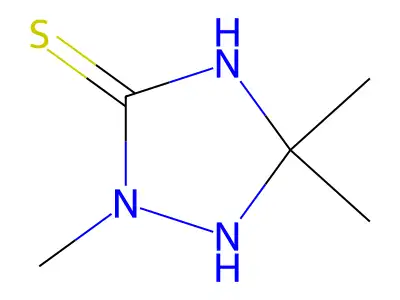 1,2,4-Triazolidine-3-thione, 2,5,5-trimethyl- structure