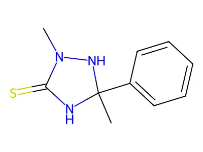 2,5-Dimethyl-5-phenyl-2,5-dihydro-1H-1,2,4-triazole-3-thiol structure