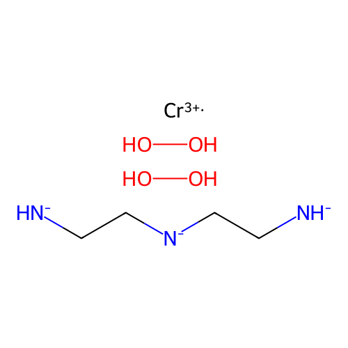 Bis(2-azanidylethyl)azanide;chromium(3+);hydrogen peroxide structure