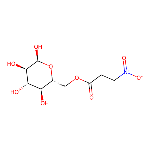 alpha-D-Glucopyranose, 6-(3-nitropropanoate) structure