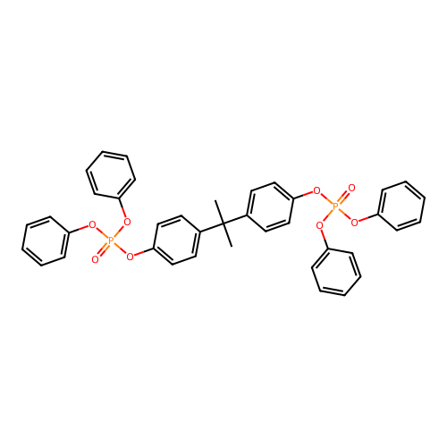 Bisphenol A bis(diphenyl phosphate) structure