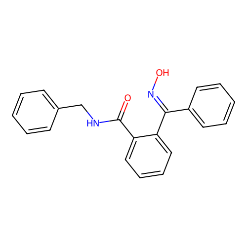N-benzyl-2-(N-hydroxy-C-phenylcarbonimidoyl)benzamide structure