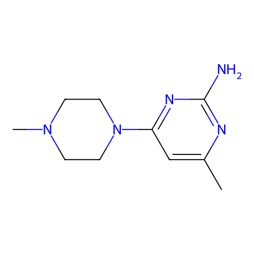 4-Methyl-6-(4-methylpiperazin-1-yl)pyrimidin-2-amine structure