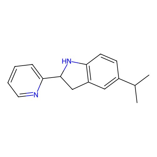 5-propan-2-yl-2-pyridin-2-yl-2,3-dihydro-1H-indole structure