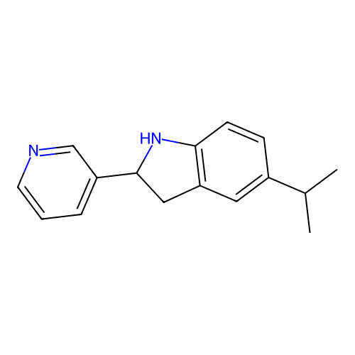 5-propan-2-yl-2-pyridin-3-yl-2,3-dihydro-1H-indole structure