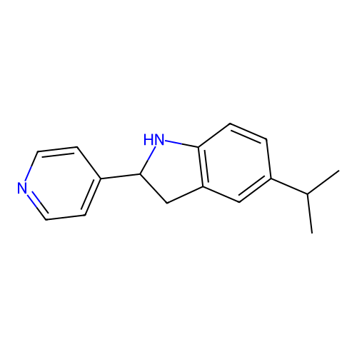 5-propan-2-yl-2-pyridin-4-yl-2,3-dihydro-1H-indole structure