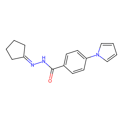 N-(cyclopentylideneamino)-4-pyrrol-1-ylbenzamide structure
