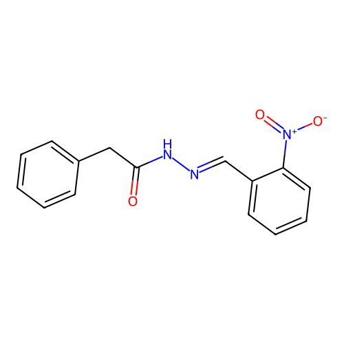N'-(2-nitrobenzylidene)-2-phenylacetohydrazide structure