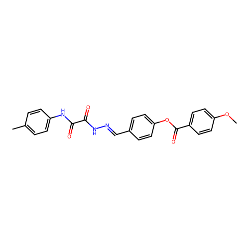 4-(2-(Oxo(4-toluidino)acetyl)carbohydrazonoyl)phenyl 4-methoxybenzoate structure