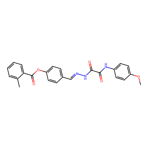 4-(2-((4-Methoxyanilino)(oxo)acetyl)carbohydrazonoyl)phenyl 2-methylbenzoate structure