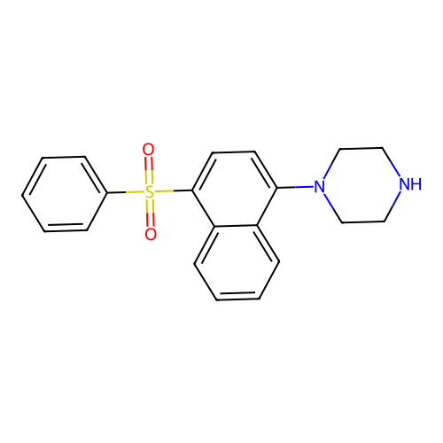 1-[4-(Phenylsulfonyl)-1-naphthyl]piperazine structure