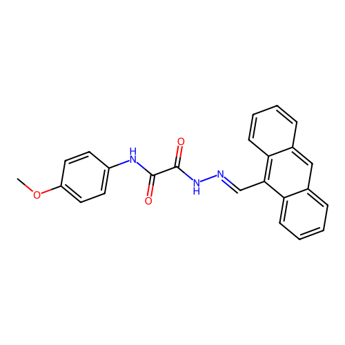 2-(2-(9-Anthrylmethylene)hydrazino)-N-(4-methoxyphenyl)-2-oxoacetamide structure