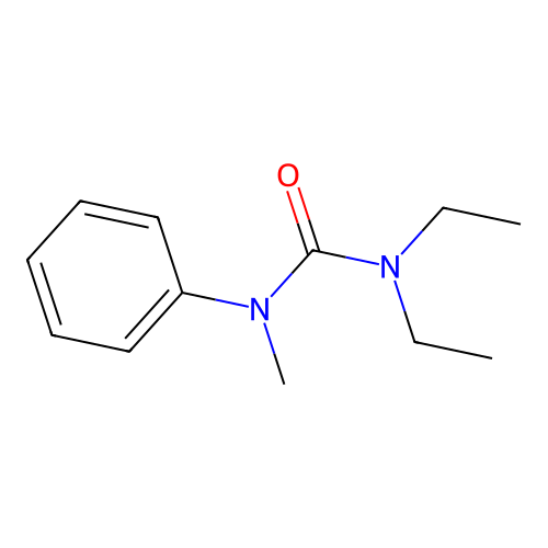 N,N-diethyl-N'-methyl-N'-phenylurea structure