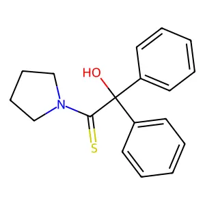 2-Hydroxy-2,2-diphenyl-1-(pyrrolidin-1-yl)ethane-1-thione structure