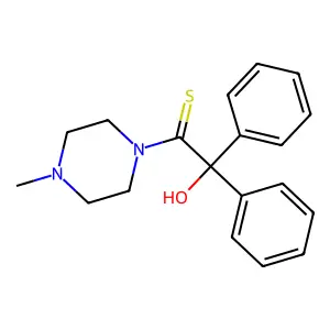 2-Hydroxy-1-(4-methylpiperazin-1-yl)-2,2-diphenylethanethione structure