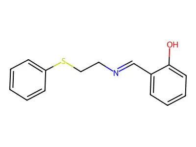 Phenol, 2-[[[2-(phenylthio)ethyl]imino]methyl]- structure
