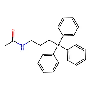 N-(3-triphenylstannylpropyl)acetamide structure