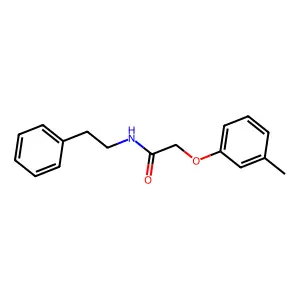 2-(3-methylphenoxy)-N-(2-phenylethyl)acetamide structure