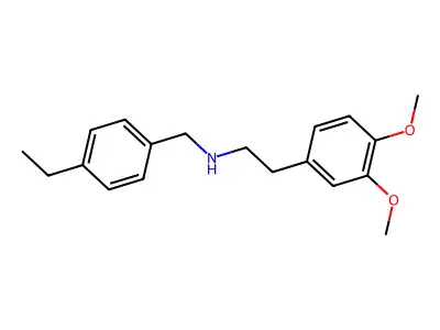 2-(3,4-dimethoxyphenyl)-N-(4-ethylbenzyl)ethanamine structure
